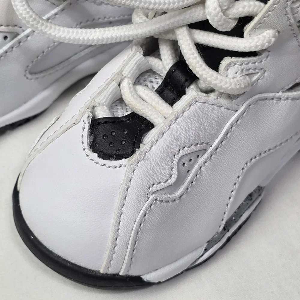 Air Jordan True Flight TD in the White/Gym Red/Black-Wolf Grey - Baby Size 4C